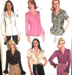 5801 Simplicity  DESIGN YOUR EZ SS-LS BUTTON BLOUSE PATTERN 8-14,16-24 UNCUT CHOICE